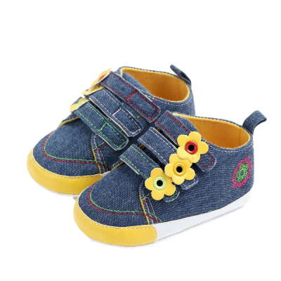 

Spring Autumn Baby Shoes Girls Boys First Walkers Cotton Material Small Flower Canvas Shoes BabyToddler Shoes 0-1T