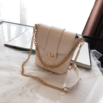 

Chic small bag rhomboid chain bag new 2019 Korean version 100 boat bucket bag single shoulder female bag oblique satchel bag