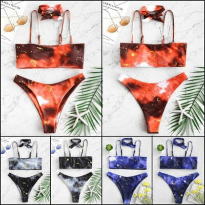 

Women Bikini Set Push-up Padded Bra Swimsuit Swimwear Triangle Bathing Suit