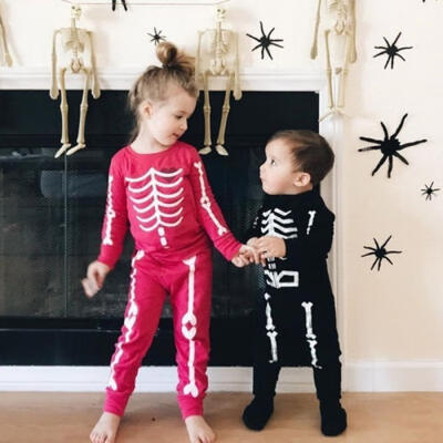 

Cute Newborn Toddler Kids Boys Halloween Clothes T Shirt Tee Top Pants Outfits Set