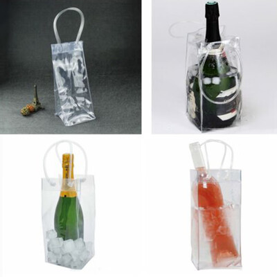

Ice Bag Wine Beer Champagne Bucket Drink Bottle Cooler Freezer Foldable Holder