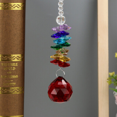 

Toponeto 1PC DIY Bohemian Clear Crystal Ball Prisms Pendant Hanging Wedding Decor Gift
