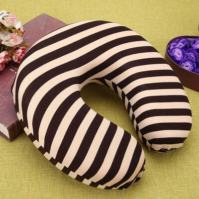 

Stripes U Shaped Neck Pillow Slow Rebound Memory Foam Plane Travel Cushion