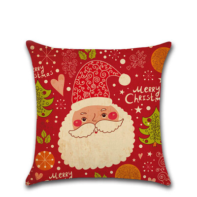 

Tailored Merry Christmas Pillow Cases Linen Sofa Cushion Cover Home Decor