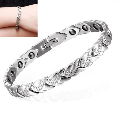 

2018 Hot Sale Elastic Magnetic Health Bracelet Silver Bracelet Arthritis Pain Relief for Men Women Health