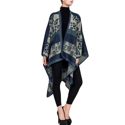 

Roseonmyhand Fashion Women Blanket Flower Design Coat Wrap Cozy Shawl