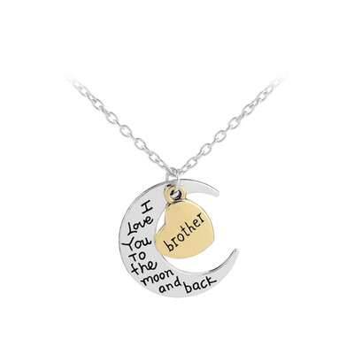 

Trendy Necklace I Love You To The Moon And Back Necklace Pendant Necklace Mom Gift