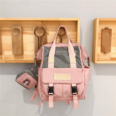 

Gugu Gan Junior High School Shoulder Pack Girl Ins Wind High Capacity Travel Computer Backpack College Students Backpack