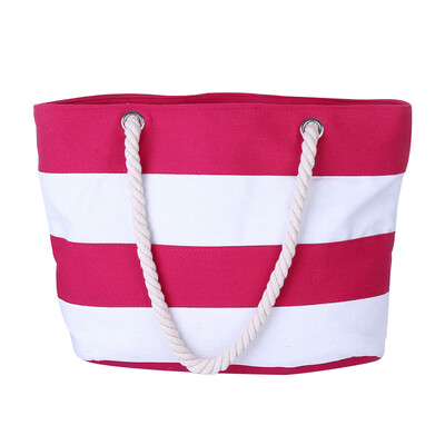 

Women Beach Canvas Bag Fashion Stripes Printing Handbags Ladies Large Shoulder Bag Totes Casual Bag Shopping Bags
