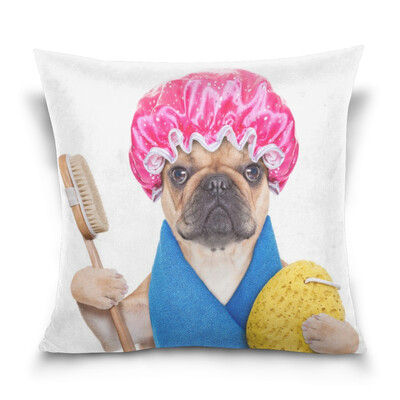 

ALAZA Throw Pillow Case Decorative Pillow Covers 16 X 16 inch Wellness-Dog-Picture Pattern Pillowcase