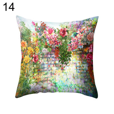 

Fresh Flower Throw Pillow Case Cushion Cover Sofa Bed Car Cafe Office Decoration