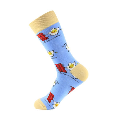 

Women Socks Funny Cute Cartoon Fruits cat Egg Cookie Donuts Food Happy Japanese Harajuku skateboard Socks