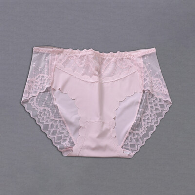 

Womens Lace Panties Sexy Mid Waist Breathable Lingerie Knickers Briefs Bikini