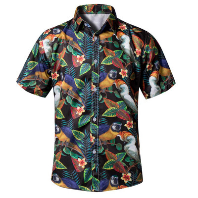 

Toponeto Spring&Summer Fashion Couple Personal Printed Short-sleeved Beach Tops