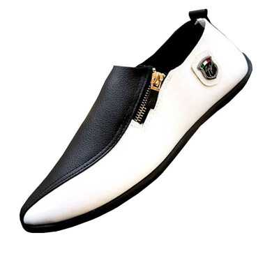 

FANCHENLAIKE Mens One-Piece Lazy Zipper Peas Casual Shoes 5845