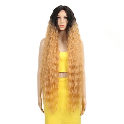 

Noble Hair Synthetic Wig Lace Front Synthetic Wig Long Curly Ombre Blonde Wig 42 Inch 613 American Synthetic Lace Front Wig