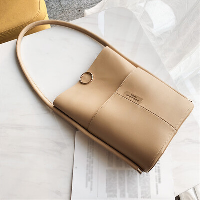 

Tailored Womens Fashion Simple Shoulder Bag Wild Large Capacity Fashion Bucket Bag