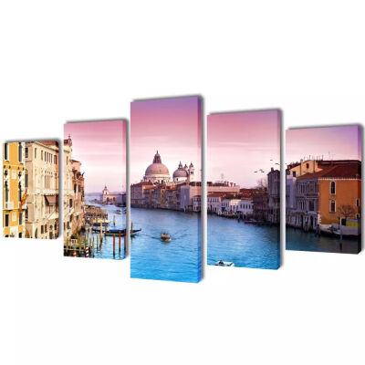 

Canvas Wall Print Set Venice 79" x 39