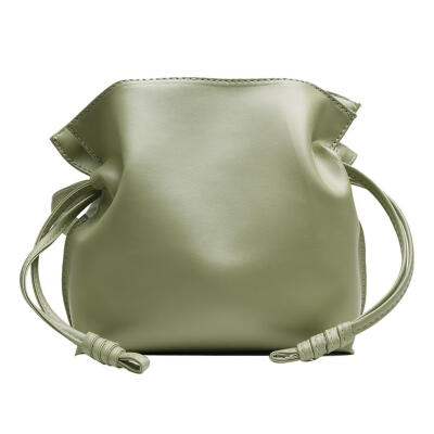 

Solid Color Shoulder Handbags Women PU Leather Drawstring Crossbody Bags