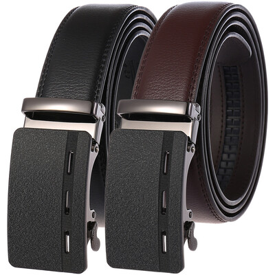 

New automatic buckle belt mens belt two-layer leather LY36-21533-1