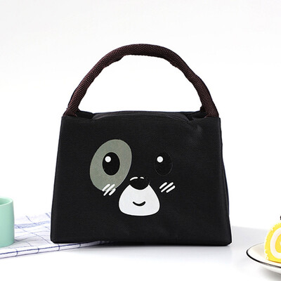 

Cute Emoticon Lunch Bag Oxford Insulated Soft Leakproof Liner Tote Bag for Picnic Boating Beach Fishing Work School