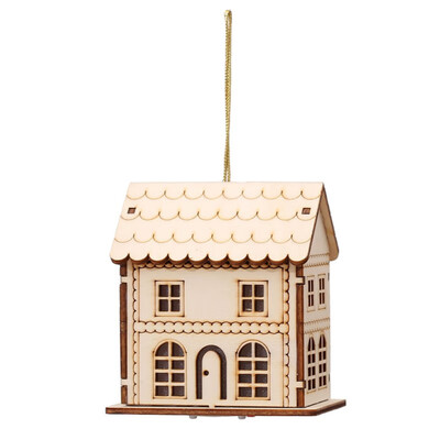 

New Hot Cabinel Bar Christmas Tree Decoration Hanging Wood Color Home Decor Crafts Hanging Decorations