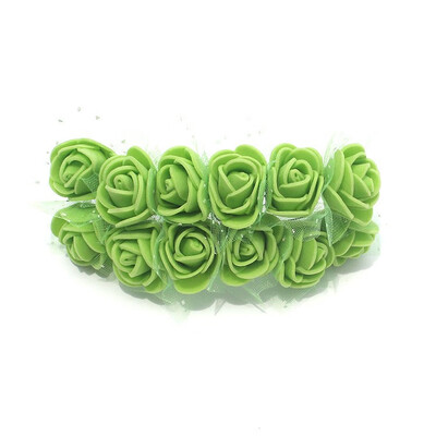 

FUNNYBUNNY 12pcs 25cm Mini Lace Foam Rose Artificial Bouquet Multicolor Rose Wedding Decoration Scrapbooking Fake Easter Gift