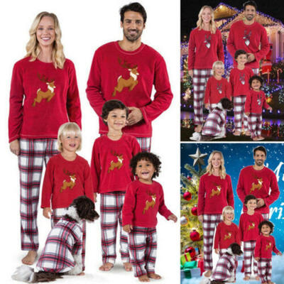 

Family Matching Christmas Pajamas Set Women Mom Baby Kids Sleepwear Nightwear UK