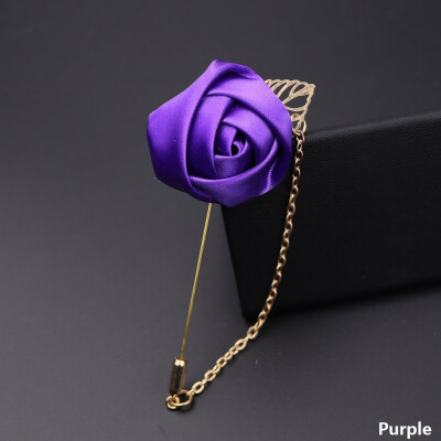 

Mens Suit Shirt Pin Boutique Rose Chain Brooch Pin