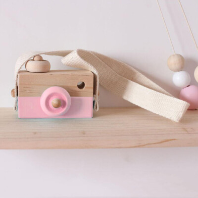 

Tailored Wooden Toy Camera Kids Creative Neck Hanging Rope Toy Photography Prop Gift