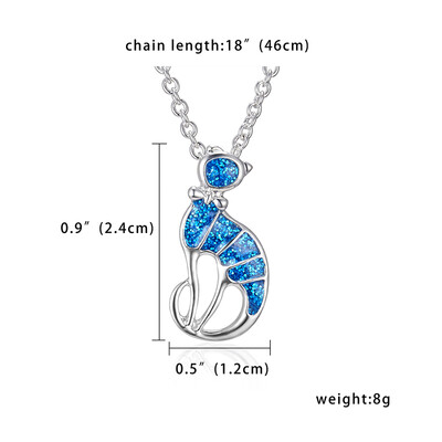 

Fashion Silver Filled Blue Glitter Sea Turtle Pendant Necklace Frog Dolphin for Women Female Animal Wedding Ocean Beach Jewelry
