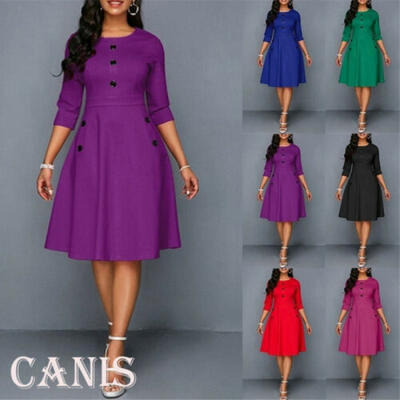 

Plus Size Womens Vintage Long Prom Cocktail Evening Party Swing Dress Ball Gown