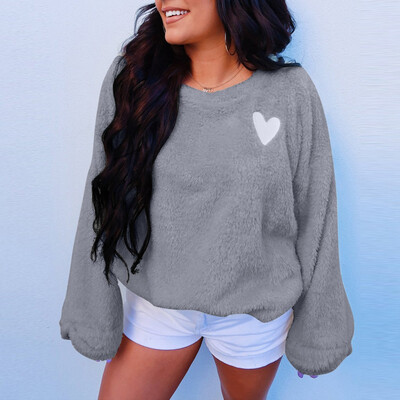 

Tailored Womens Winter Warm Embroidery Hoodies Tops Ladies Heart Jumper Sweater Blouse