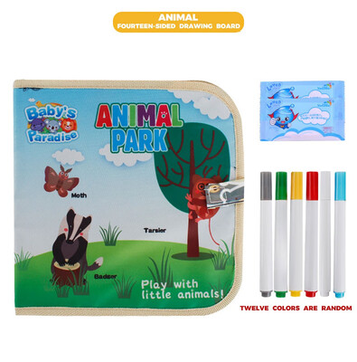 

Gobestart Portable Soft Graffiti Erasable Drawing Animal Picture Book DIY Drawing Board