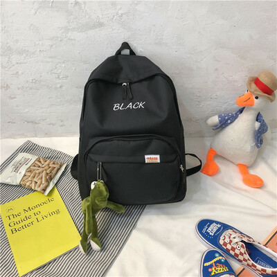 

Bag girl Korean version of the original Uzzang high school students ins feng bf backpack ancient feeling a pair of backpacks