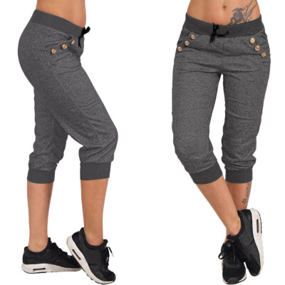 

Womens Summer Casual Solid color Sports Outdoor Pants Womens Slim Yoga Pants