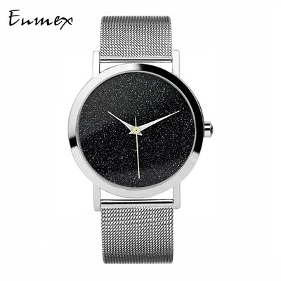 

Enmex Water Green Ice Blue Star Temperament Womens Watch Beautiful Simple Design Watch