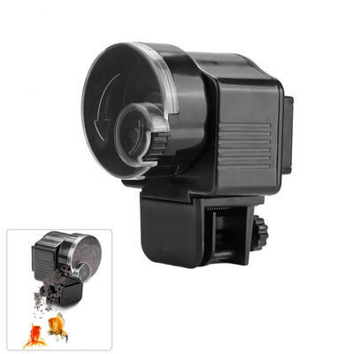

Greensen Home Aquarium Fish Tank Automatic Food Feeder Timer Black