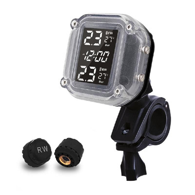 

Universal Wireless Motorcycle TPMS Tire Pressure with Temperature Display Motorcycle Tire Pressure Monitor Monitoring TP999