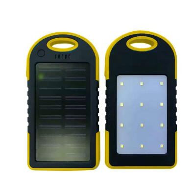 

4000mAh Solar Energy Panel Charger LED Light Double USB Ports Large Capacity Rechargeable Waterproof Shockproof Non Slip Power Ban