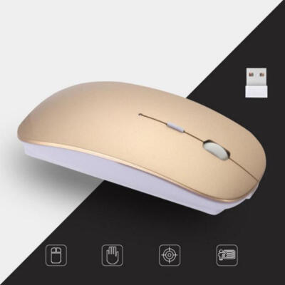 

24G Wireless Mouse With Nano Receiver 1600 DPI Slim Noiseless Rechargeable Mouse For WIN1078 MAC Android XP System