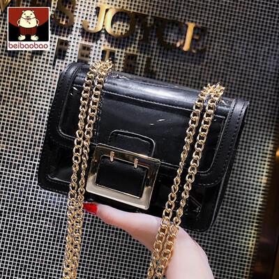 

Transparent bag woman 2019 new jelly chain small square bag ins super fire net red single shoulder oblique satchel bag