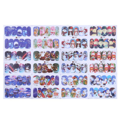 

120pcs Beauty Christmas Water Transfer Nail Art Decoration Stickers Decal