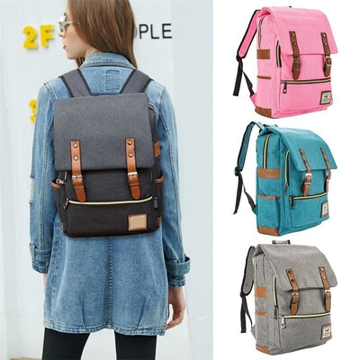 

Men Women Shoulder Canvas Backpack Rucksack School Travel Laptop College Bag