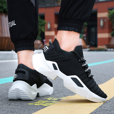 

Mens shoes breathable flying woven mesh shoes sports tide shoes fashion week catwalk old shoes