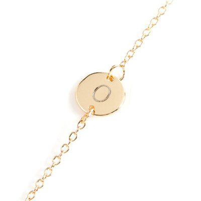 

26 English Alphabet Round Pendant Gold Bracelet Female Personality Fashion Bracelet Jewelry Hot Gift