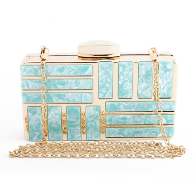 

Marble Print Luxury Handbags Women Bags Designer Acrylic Evening Party Cocktail Box Clutch Chain Shoulder Bag