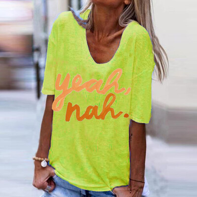 

Starmoon Women Summer Letters Short Sleeve T-Shirt Casual Tunic Shirt Tops Blouse