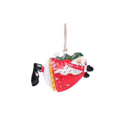 

Tailored Wrought Iron Christmas Tree Pendant Vintage Santa Pendant Christmas Scene Dress