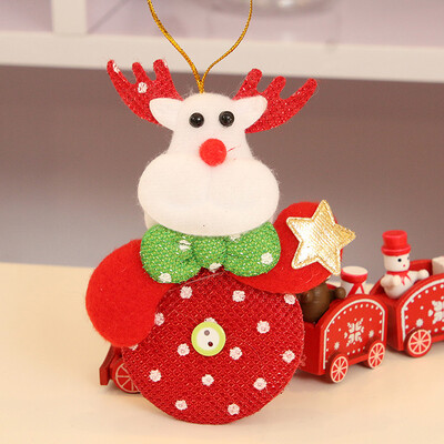 

Gobestart Christmas Ornaments Gift Santa Claus Snowman Reindeer Toy Doll Hang Decorations